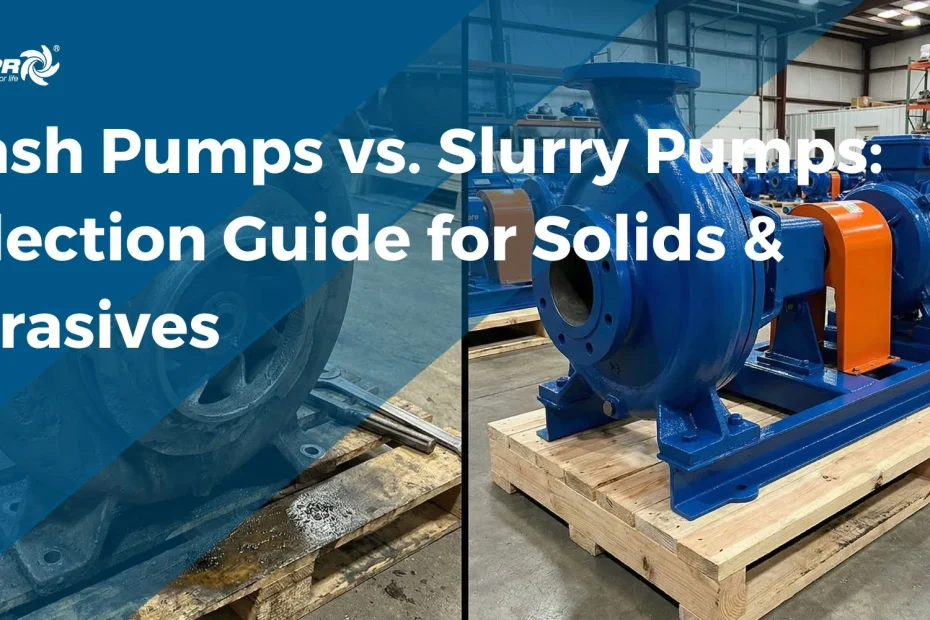 Trash pump vs. Slurry pump selection guide: Side-by-side comparison of a worn-out pump versus a new high-chrome slurry pump.